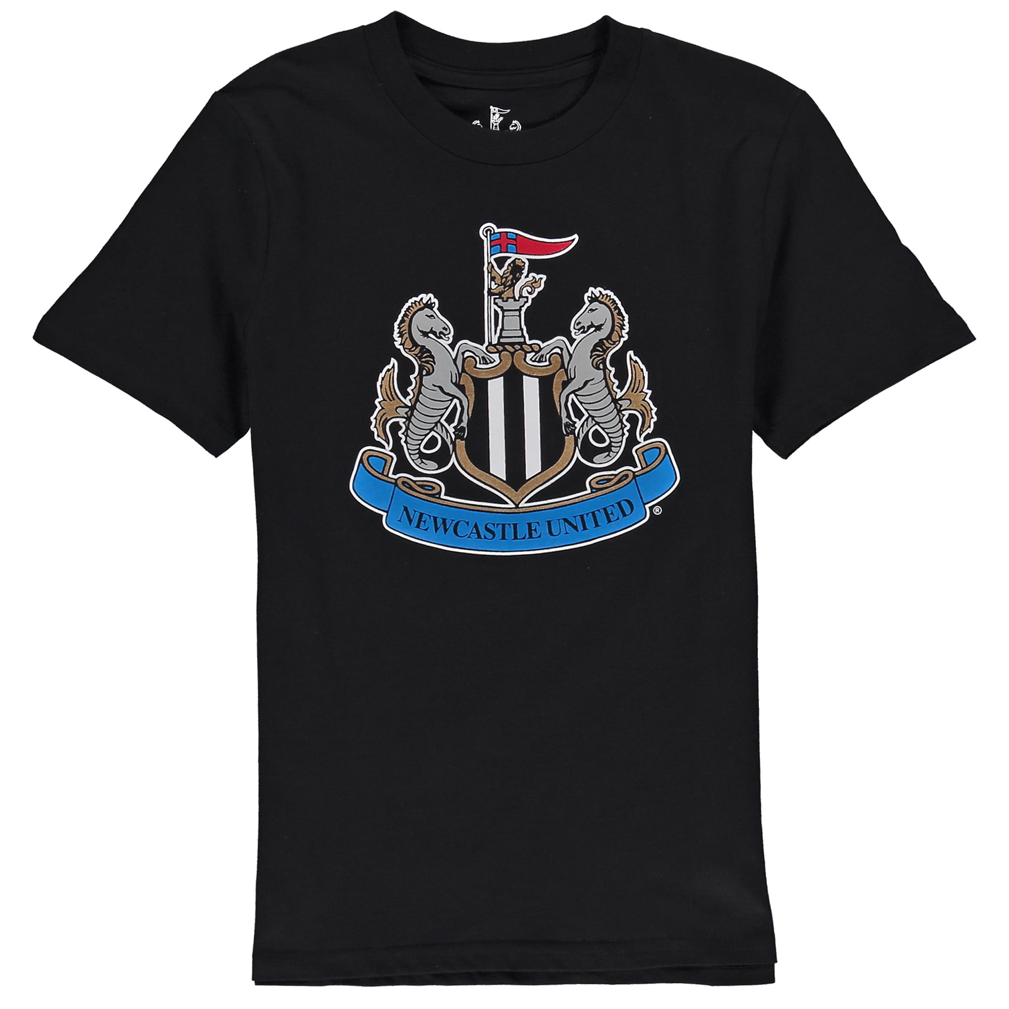 Newcastle United Youth Primary Logo TShirt Black