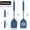 Classic Blue, variant on Silicone Spatula Set of 2 Heat-Resistant 600°F & BPA-Free Kitchen SaptulaTurner with Stainless Steel Handles, Slotted & Solid Spatulas for Nonstick Cookware, 13.7 Inch, Black