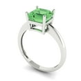 thumbnail image 2 of Solitaire Engagement Ring for Women - 2ct Simulated Green Diamond in 14K White Gold Promise Ring, 2 of 6