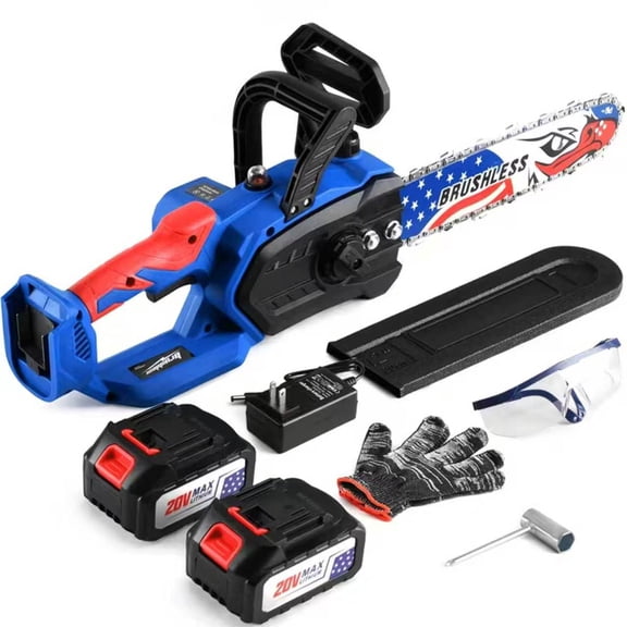 12  Inch Brushless Cordless Chainsaw with 4.0AH Battery*2