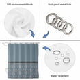thumbnail image 4 of Boho Blue Flower Shower Curtain, Waterproof Shower Curtains for Bathroom, Abstract Bohemia Pesley Floral Washable Fabric Bathtub Curtain Set Bath Decor with 12 Hooks Long 72"x84", 4 of 8