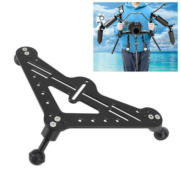 Stabilizer Tripod Base Bracket, Underwater Photography Tray Rig for , for Action, for Yi AKASOEK70004K, Mirrorless Cameras with Diving Ball Head Mount