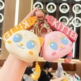 thumbnail image 3 of Kawaii Kids Girls Women Zipper Pouch Cat Silicone Women Pouch Keychain Wallet Coin Purse Mini Wallet BLACK, 3 of 8