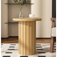 thumbnail image 1 of Mesa auxiliar con pedestal Farmhouse, mesa auxiliar redonda Fsbecl de madera, 1 of 7