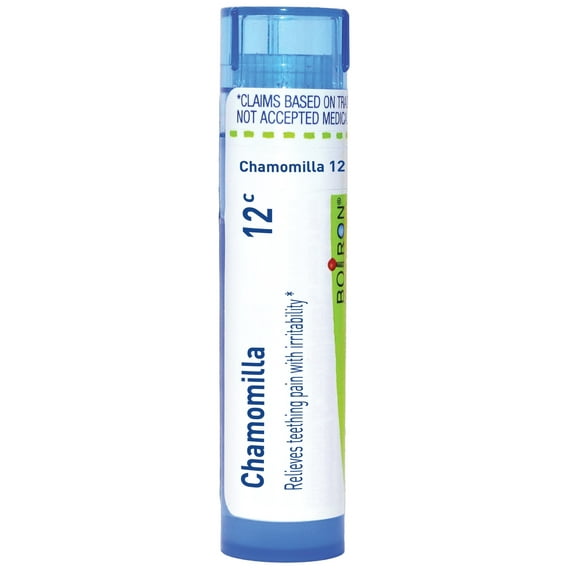 Boiron Chamomilla 12C, Homeopathic Medicine for Teething Pain With Irritability Relief, 80 Pellets