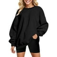 thumbnail image 2 of Bjutir Womens Oversized Autumn Winter Loose Top Solid Color Shoulder Long Sleeve Pullover Sweatshirt Sweater, 2 of 4