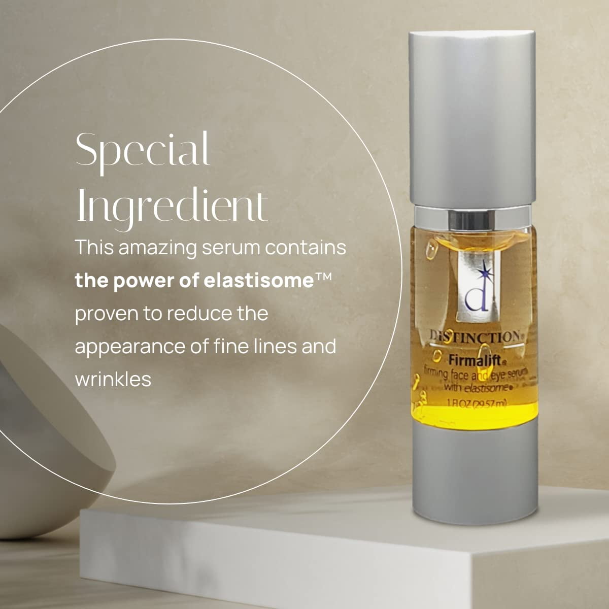 Distinction Firmalift Face & Eye Serum, Anti Aging Hydrating Serum, 1 Fl Oz