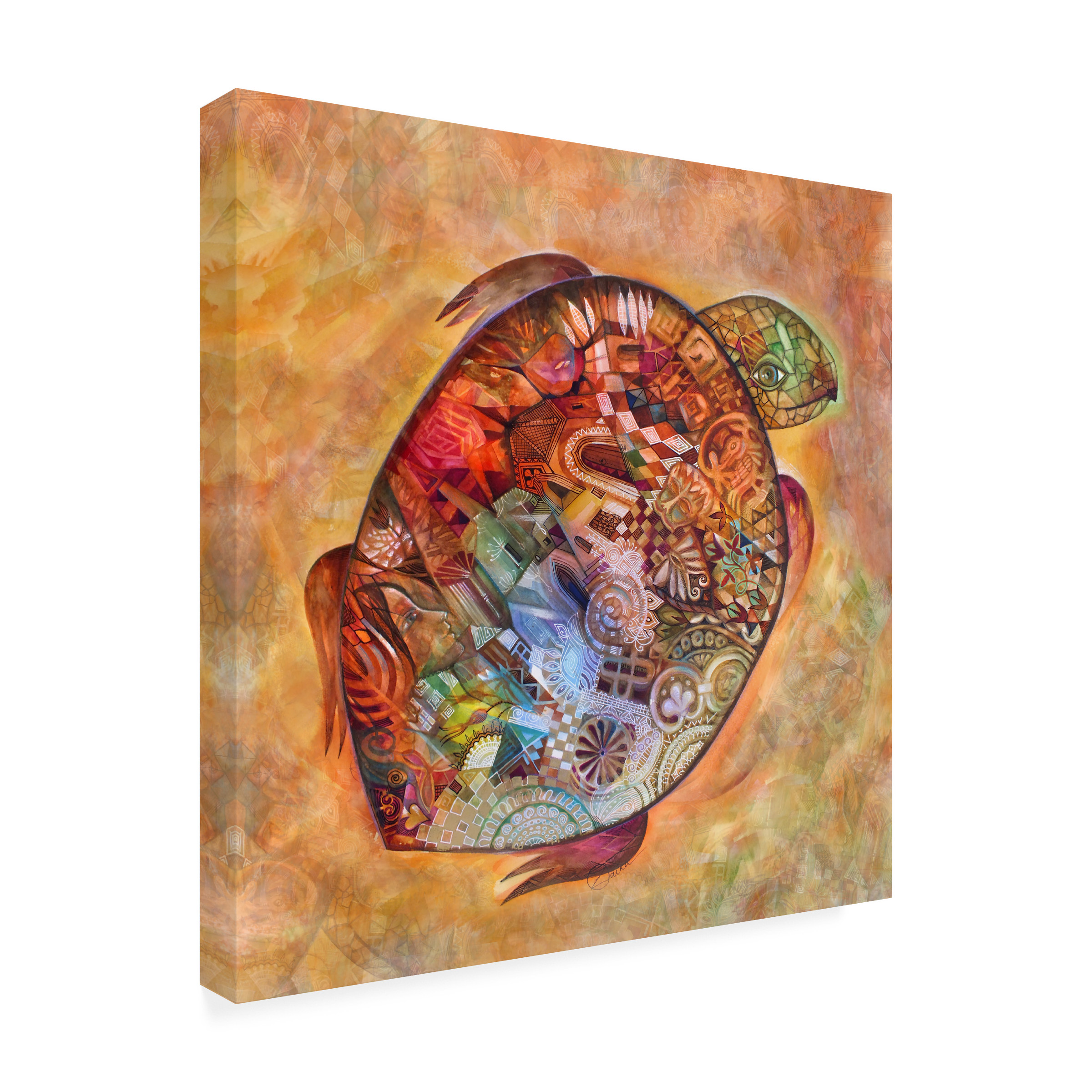 Trademark Fine Art 'Turtle' Canvas Art by Oxana Ziaka