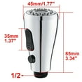 thumbnail image 2 of Homea Pull Out Spray Head Kitchen Sink Faucet Replacement - Dual Mode Nozzle, G1/2\ Thread, Silver, 3.3x1.8 inch ABS Plastic, Universal Mixer Tap Accessory, 2 of 12