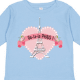 thumbnail image 4 of Inktastic Paris Oo-la-la with Eiffel Tower and Flowers in Pink Heart Boys or Girls Long Sleeve Toddler T-Shirt, 4 of 5