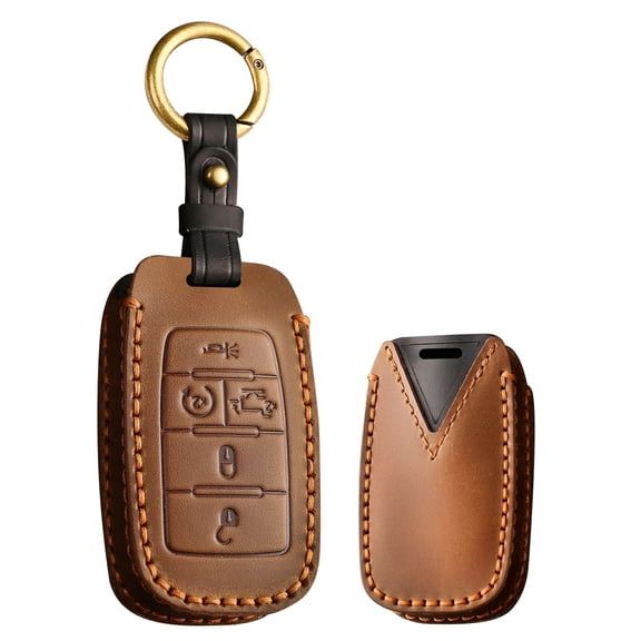 Fit for Dodge Key Fob Cover with Keychain Key Case Protection Fit for 2019-2022 Dodge RAM 1500 2500 Case Holder Protector Keychain 5 Button