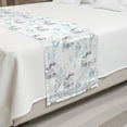 thumbnail image 2 of Mermaid Bed Runner, Sea Horse Sleigh in the Fantasy Sky Clouds and Moon, Decorative Accent Bedding Scarf for Hotels Homes and Guestrooms, King, Blue Pale Pink, by Ambesonne, 2 of 2