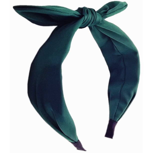 hodooly 1 diadema anudada para mujer, turbante, diadema ancha, banda para el pelo con lazo para mujer (verde)