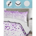 thumbnail image 4 of Purple Polka Dot Twin Size Down Alternative Comforter, Lightweight Comforter Quilt Bedding Set with Pillow Shams Abstract Modern Art Dots Watercolor All Seasons Bed Comforter Duvet Insert 68"x86", 4 of 7