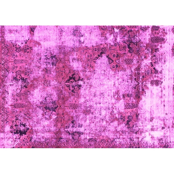 Ahgly Company Indoor Rectangle Abstract Pink Modern Area Rugs, 5' x 8'