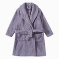 thumbnail image 2 of Boys Girls Kids Flannel Bathrobe,Soft Hooded Sleep Robe with Waist Tie,Cozy Cartoon Pattern,for Boys Girls 3T 4T 5T 6T 7T 8T 9T,All-Season Loungewear Toddler Pajamas,Purple,Size 4-5T, 2 of 4