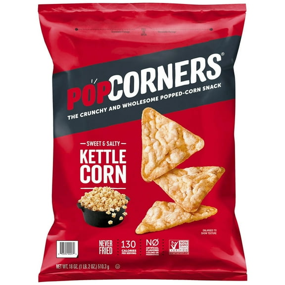 PopCorners Sweet & Salty Kettle Corn Popped-Corn Snack, 18 oz