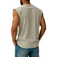 thumbnail image 4 of Hogleaql Independence Day Mens Tank Top 4th Of July Muscle American Flag Print Sleeveless Tank Tops Crew Neck Patriotic Gym Trendy Tank Tee Khaki L, 4 of 4