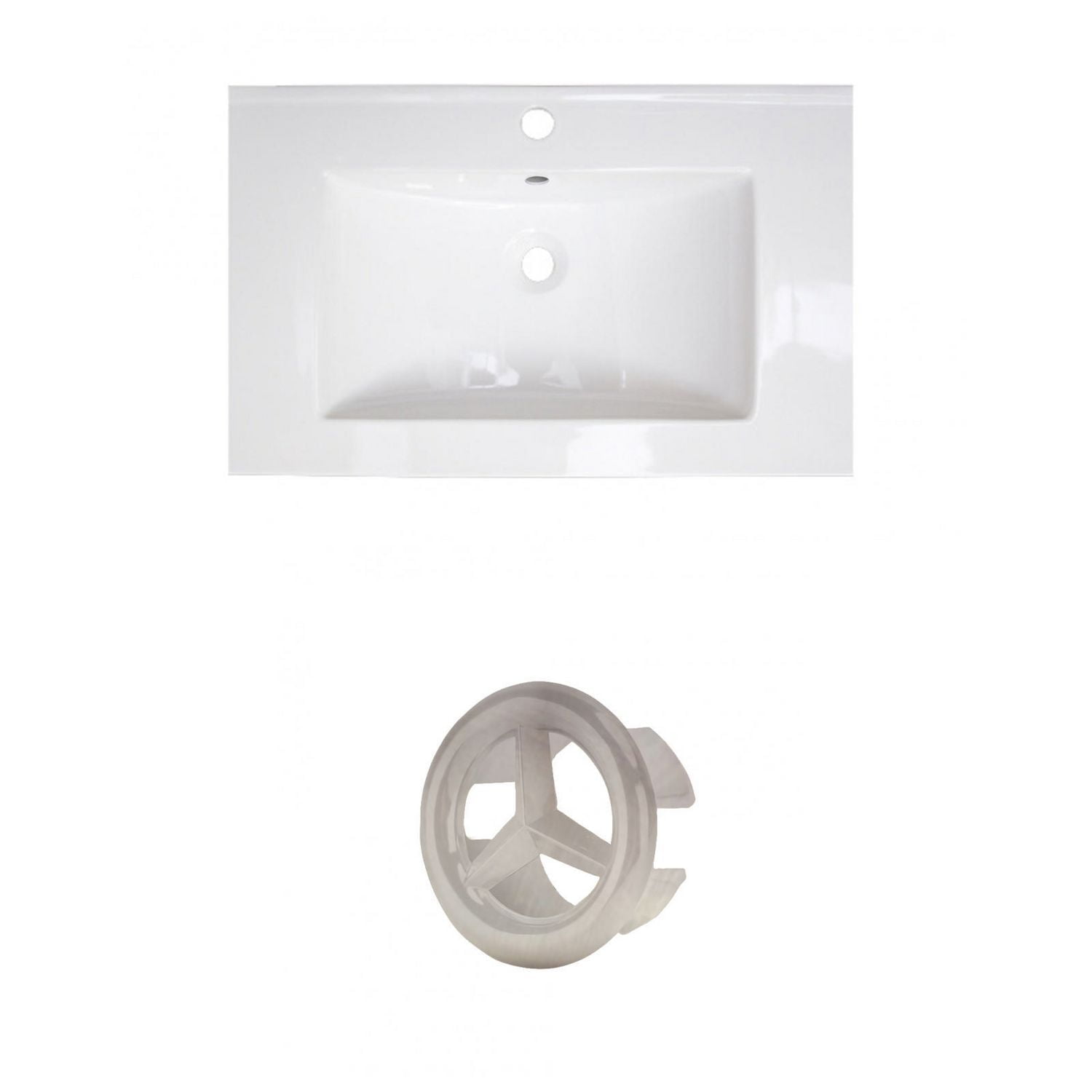 American Imaginations 24.25-in. W Ceramic Top Set White AI-20805