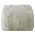 thumbnail image 3 of Uttermost Sovanna Geometric Coastal Wool and Cotton Pouf in Ivory, 3 of 5