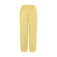 thumbnail image 2 of Eashery Casual Trousers for Women Loose Fit Trousers Womens Panties Linen Trousers for Women Yellow X-Large, 2 of 4