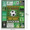 thumbnail image 6 of Soccer Blanket, Polyester, All Seasons, Soccer Gifts for Boys and Men, 6 of 6