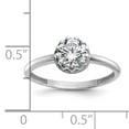thumbnail image 7 of 10K White Gold Plated Tiara Collection Polished Cubic Zirconia Ring Size 7, 7 of 7