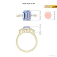 thumbnail image 5 of ANGARA Natural 2.4 ct Tanzanite & Baguette Diamond Three Stone Ring in 14K Yellow Gold for Women (Size-9x7mm) | December Birthstone, Anniversary, Jewelry Gift for Women | Natural Tanzanite Ring, 5 of 9