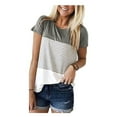 thumbnail image 3 of T-shirt d'Allaitement pour Femmes Enceintes, Hauts d'Allaitement, Rayé, Manches Courtes, 3 of 4