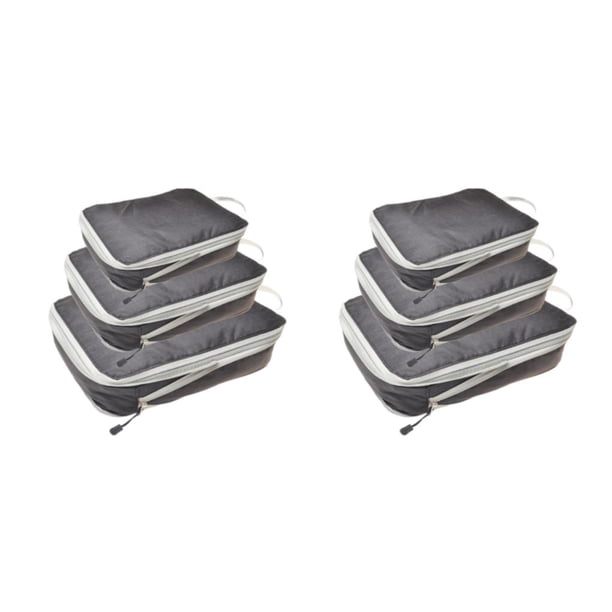 Moyic 3 Pieces Waterproof Luggage Organiser Lightweight Clothes Storage Bags Negro 3 piezas 2piezas