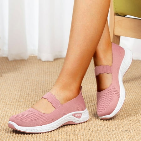 

PhoneSoap Women Breathable Lazy Shoes Cloth Shoes Fashion Soft Sole Casual Shoes Soft Sole Breathable Casual Shoes Non Slip Ultra Light Soft Sole Casual Shoes Pink