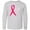AC-Heather Grey, variant on Inktastic Faith over Fear Breast Cancer Awareness with Pink Ribbon Long Sleeve Youth T-Shirt