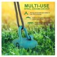 thumbnail image 4 of YfulYde Ground Anchors Screw in 4 Pack - 16 Inch Sky Blue Spiral Dog Leash Ground Anchor Tie Down - Heavy Duty RV Canopy Stakes for High Wind Camping Tents with 475 lbs Pull Force, 4 of 6