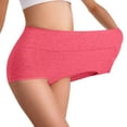thumbnail image 5 of Incredible Savings,Womens Underwear Soft High Waist Breathable Solid Color Briefs, Comfortable Fit, For Daily Wear, Seamless Design, Skin-Friendly, 100% Cotton, Plus Size Wrap Dress|Cotton,Hot Pink, 5 of 9