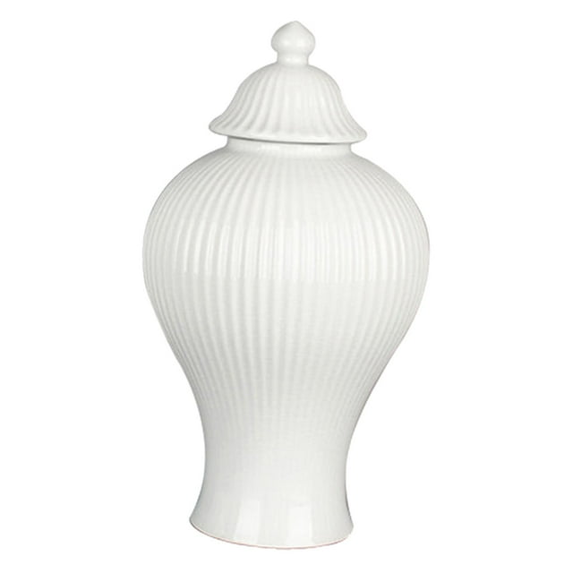 Jarrón clásico de flores, maceta, soporte para plantas, porcelana, cerámica, jengibre Blanco