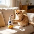 thumbnail image 5 of Wobble Tumbler Feather Cat Toy, Interactive Self-Righting Cat Teaser with Colorful Feathers, Wooden Base Cat Toy for Indoor Cats to Bat, Chase and Relieve Boredom Colorful, 5 of 9