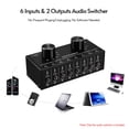 thumbnail image 5 of Audio Switcher,Splitter With 3.5mm Input Output Box Splitter With Switcher Two-way 6-in-2-out Audio 3.5mm Audio Input Two-way Audio Box 6 2 Output Wotao Moweo 6-in-2-out Switcher, 5 of 7