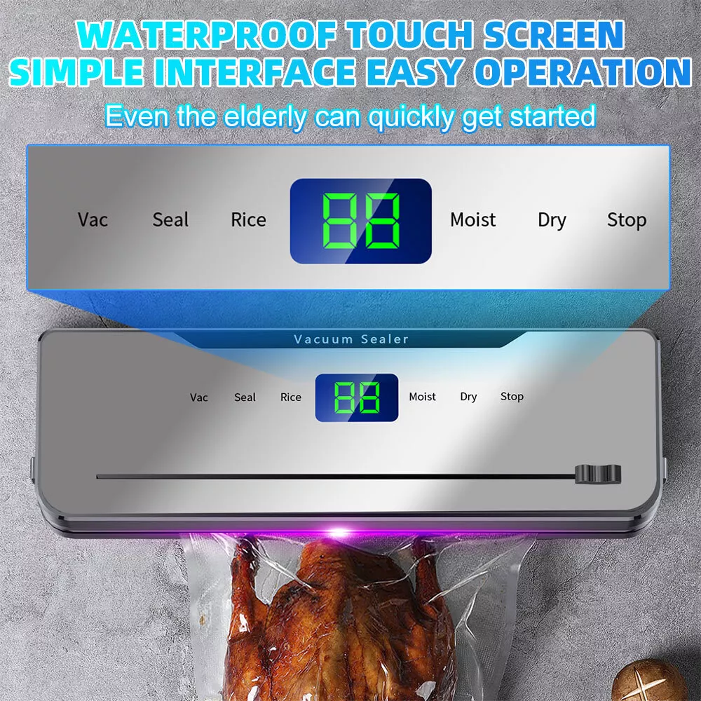 LED Display Commercial Vacuum Sealer Machine Seal a Meal Food Saver System W/bag