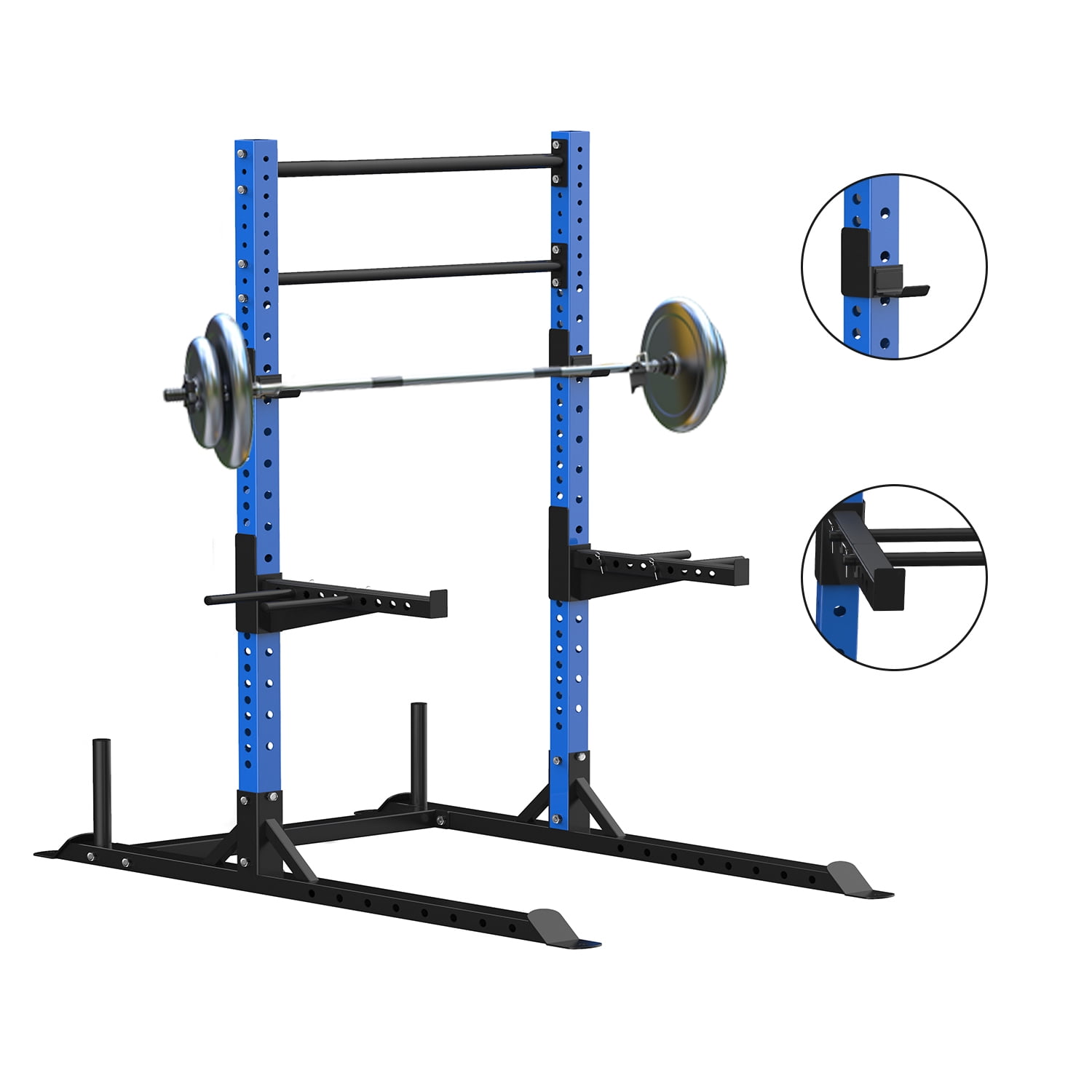 ZENOVA Multi-Functional Power Racks Tower, with Free 66LBS Adjustable Dumbbell Weight Sets, Adjustable Heavy Power Cage Squat Rack Deadlifts Squats Weightlifting, Blue
