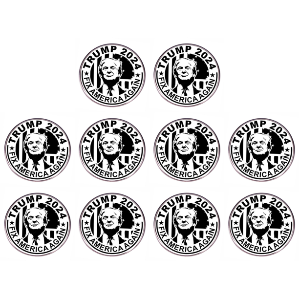 Broche Trump 2024 Creative President Lapel Pin para Hombres Y Mujeres Fanáticos (tipo Letra)