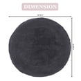 thumbnail image 5 of Home Weavers Double Ruffle Collection 100% Cotton Tufted Round Shape Bathroom Rug, Soft and Absorbent Bath Rugs, Non-Slip Bath Rug, Machine Wash Dry Bath Mats for Bathroom Floor- 28" Round, Gray, 5 of 9