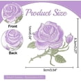 thumbnail image 2 of 9 Pairs Mixed Color Rose Flower Embroidered Applique Patches Floral Applique Iron on Sew on Patches Arts Crafts DIY Decor for Repairing and Decorating Clothings Bags, 2 of 9