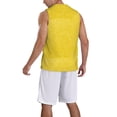 thumbnail image 2 of Sikiie Yellow Glitter Basketball Jersey Reversible Men's Mesh Athletic Sports Shirts Training Practice S-4XLLarge, 2 of 6