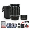 thumbnail image 1 of Olympus OM System M.Zuko Digital ED 40-150mm f/4 PRO Lens (V335040BW000) Bundle Including: 64 GB Memory Card, 3-Piece Filter Kit, Lens Pouch, Lens Hood, Lens Caps, Cloth, Lens Caps, More, 1 of 5