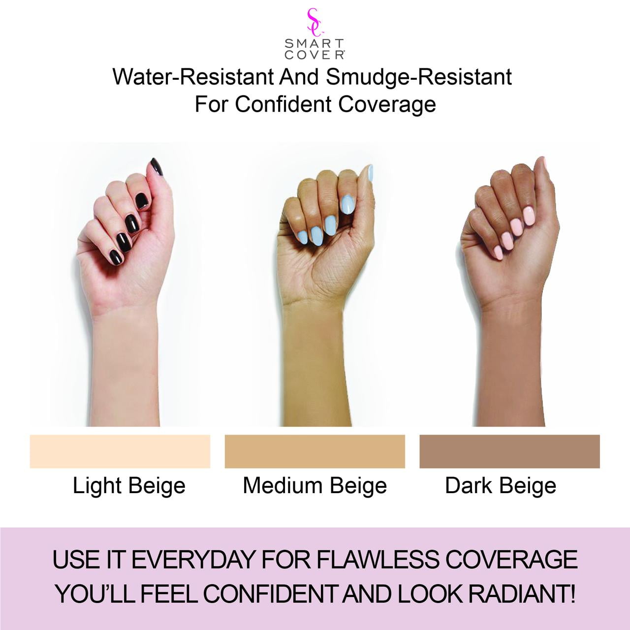 Smart Cover Skin Concealer, For Face and Full Body, Light/Medium Kit
