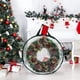 thumbnail image 4 of Bolsa de PVC para guardar coronas de 30 pulgadas | Recipiente transparente para coronas de flores con asa | Organizador de plástico duradero para Navidad, Pascua y Halloween | Portabebés redondos y, 4 of 9