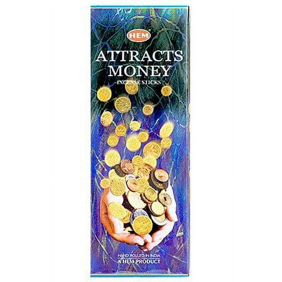 Attracts Money - Box of Six 20 Gram Tubes - HEM Incense