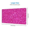 thumbnail image 3 of Bingfone Rose Red Glitter Large Gaming Mouse Pad,Extended Desk Mousepad With Stitched Edges,Non-Slip Base,Water Resist Keyboard Pad For Gamer, Office & Home, 29.5 X 16 In, 3 of 9