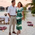thumbnail image 3 of Psesaysky Couple Matching Outfit Green Marble Print Hawaiian Luau Clothes,Summer Short Sleeve Pencil Mesh Dress for Women or Mens Shirts Paisley Tops Beach Vacation Wedding Clothes,S-3XL, 3 of 6