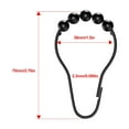 thumbnail image 3 of Stainless Steel Shower Curtain Hooks for Bathroom, Bathroom Shower Rod Decoration Rings with Easy Glide for Shower Rods, 20 Pack, Black, 3 of 5